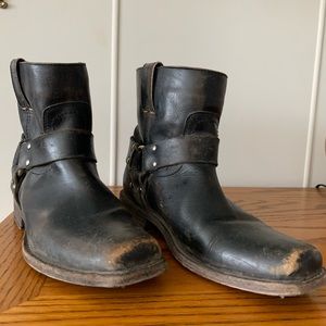 Frye Black Harness Boots